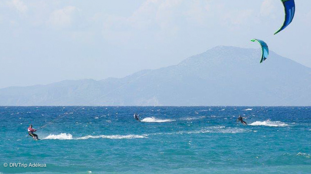 Kitesurf à Rhodes, en Grèce